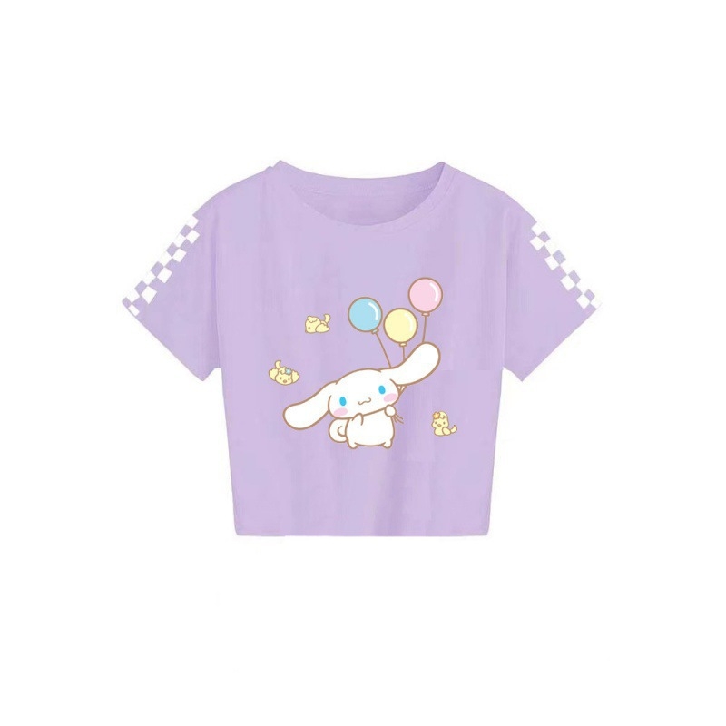 2024 Sanrio keskealiste poiste ja tüdrukute suvine trükitud vabaaja lühikeste varrukatega T-särk 7520