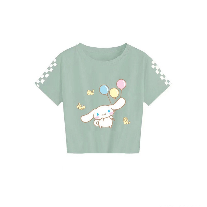 2024 Sanrio keskealiste poiste ja tüdrukute suvine trükitud vabaaja lühikeste varrukatega T-särk 7520