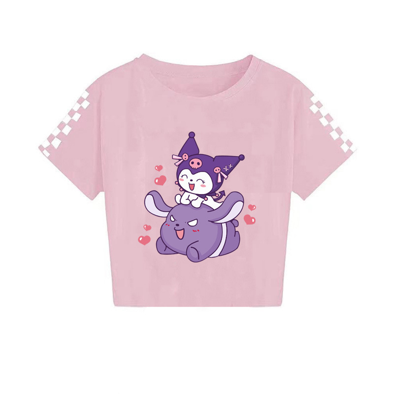 2024 Sanrio keskealiste poiste ja tüdrukute suvine trükitud vabaaja lühikeste varrukatega T-särk 7520