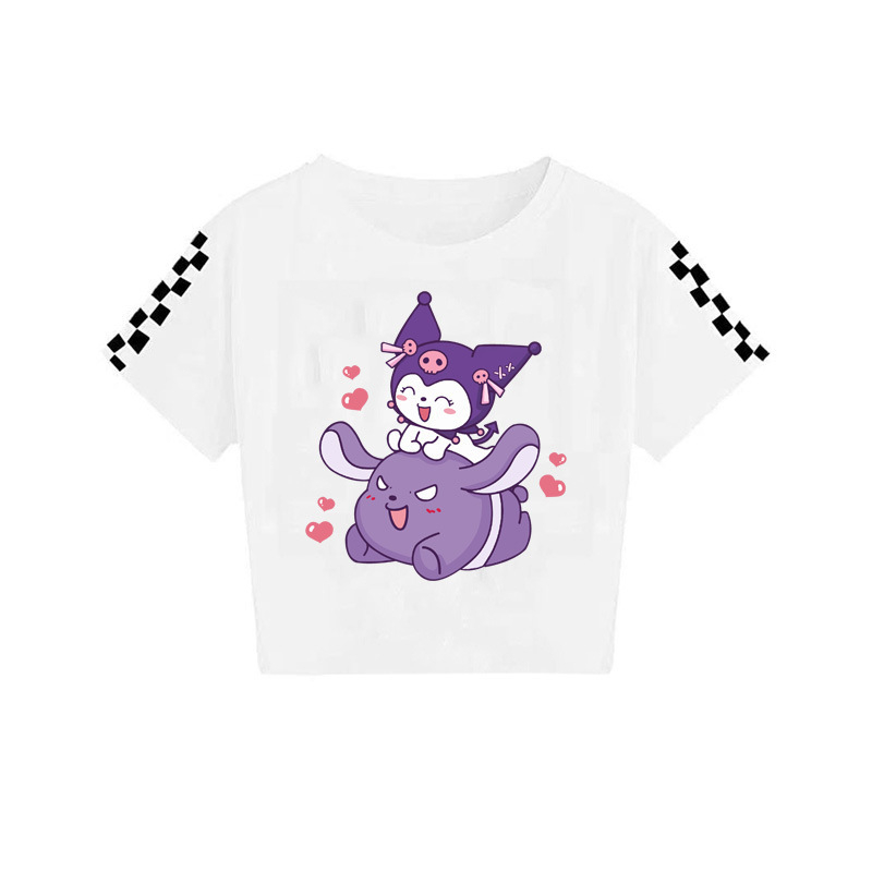 2024 Sanrio keskealiste poiste ja tüdrukute suvine trükitud vabaaja lühikeste varrukatega T-särk 7520