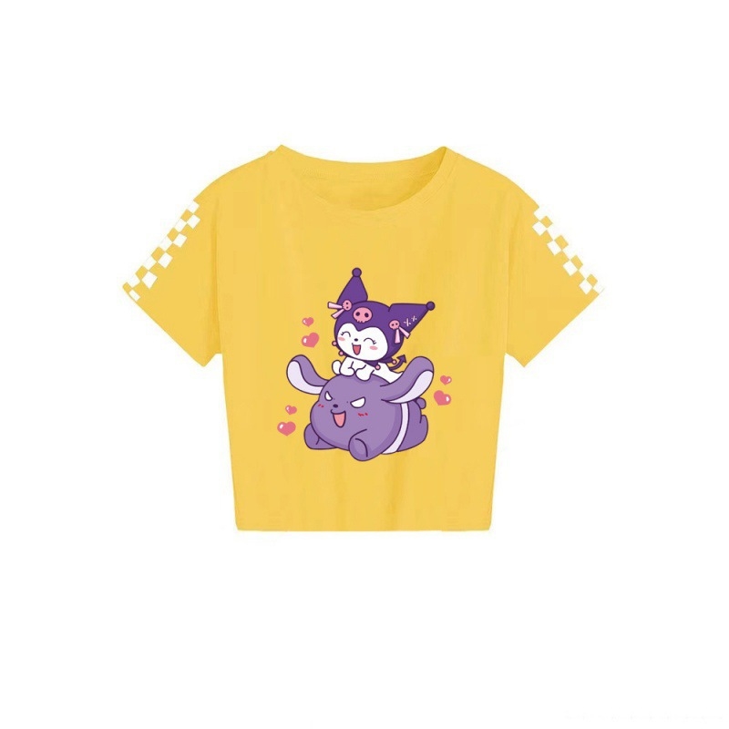 2024 Sanrio keskealiste poiste ja tüdrukute suvine trükitud vabaaja lühikeste varrukatega T-särk 7520