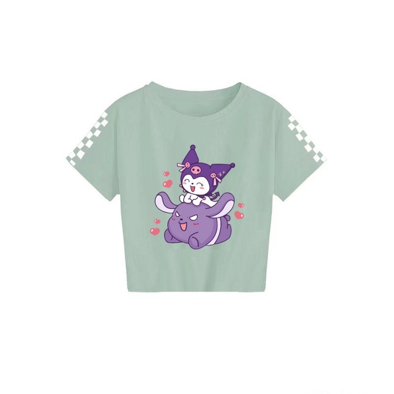 2024 Sanrio keskealiste poiste ja tüdrukute suvine trükitud vabaaja lühikeste varrukatega T-särk 7520