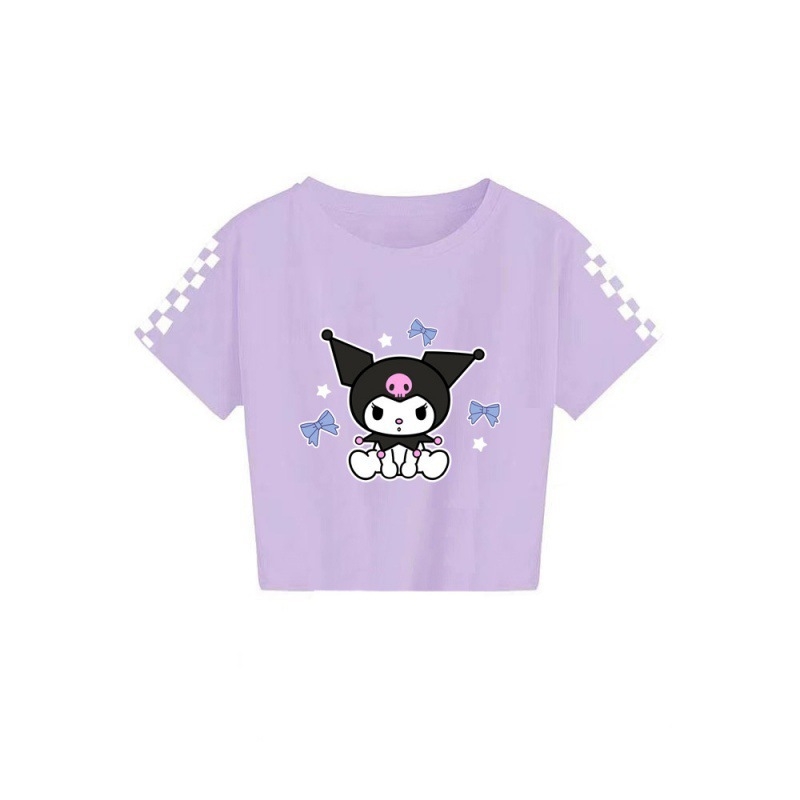 2024 Sanrio keskealiste poiste ja tüdrukute suvine trükitud vabaaja lühikeste varrukatega T-särk 7520