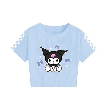 2024 Sanrio keskealiste poiste ja tüdrukute suvine trükitud vabaaja lühikeste varrukatega T-särk 7520