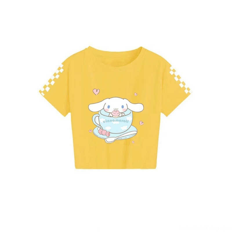 2024 Sanrio keskealiste poiste ja tüdrukute suvine trükitud vabaaja lühikeste varrukatega T-särk 7520