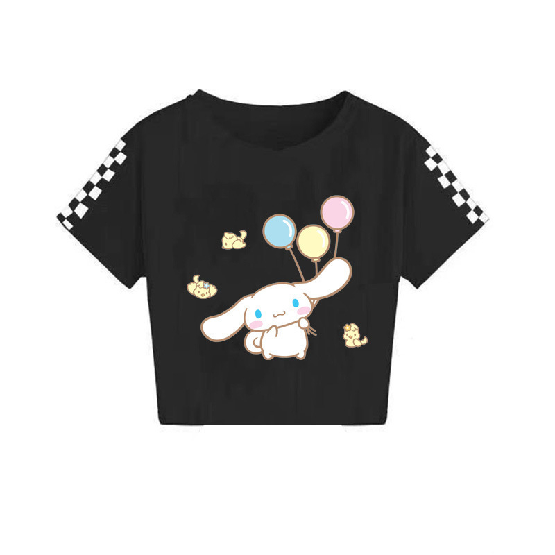 2024 Sanrio keskealiste poiste ja tüdrukute suvine trükitud vabaaja lühikeste varrukatega T-särk 7520