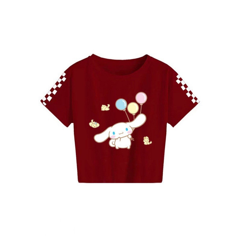 2024 Sanrio keskealiste poiste ja tüdrukute suvine trükitud vabaaja lühikeste varrukatega T-särk 7520