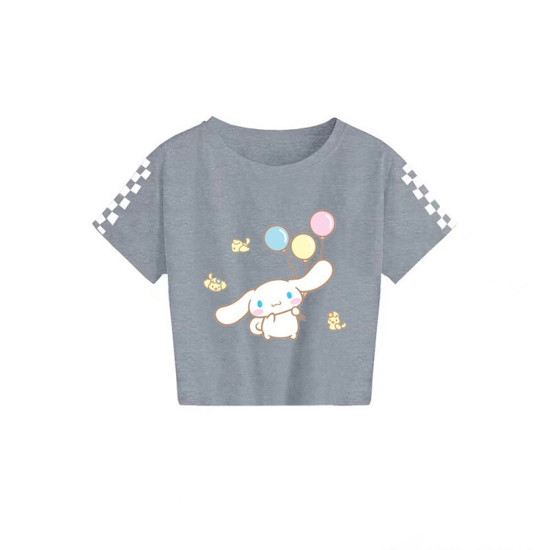 2024 Sanrio keskealiste poiste ja tüdrukute suvine trükitud vabaaja lühikeste varrukatega T-särk 7520