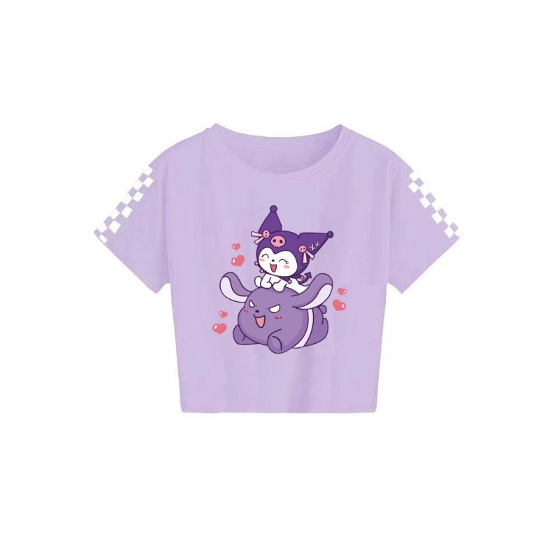 2024 Sanrio keskealiste poiste ja tüdrukute suvine trükitud vabaaja lühikeste varrukatega T-särk 7520