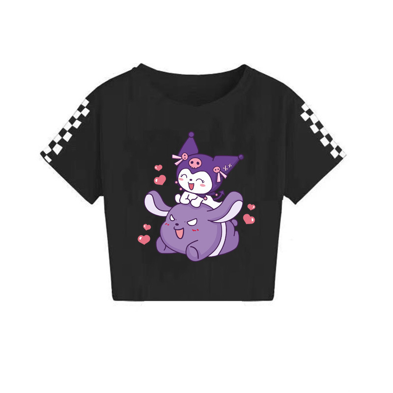 2024 Sanrio keskealiste poiste ja tüdrukute suvine trükitud vabaaja lühikeste varrukatega T-särk 7520