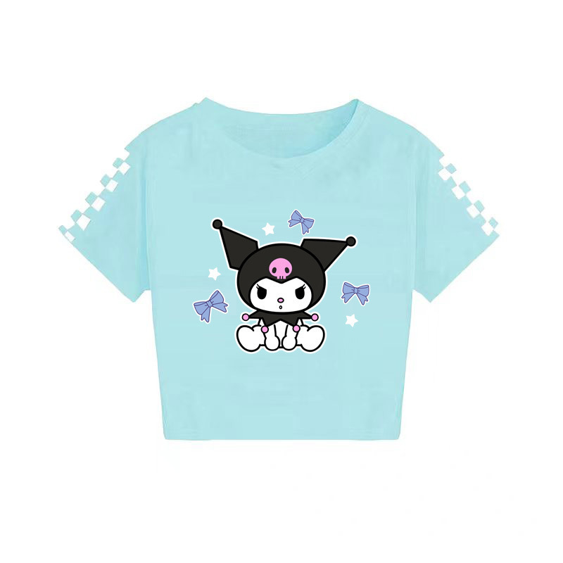 2024 Sanrio keskealiste poiste ja tüdrukute suvine trükitud vabaaja lühikeste varrukatega T-särk 7520