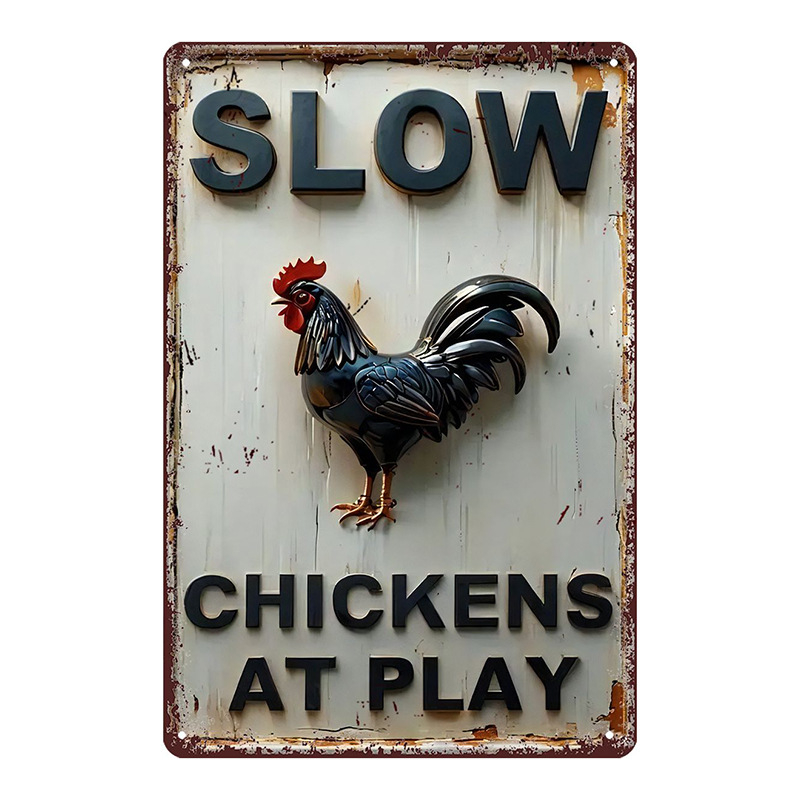 Трансграничен горещо продаван интересен знак за петел, ретро селска къща, петел, американски железен художник, домашен плакат, декорация на ресторант, живопис