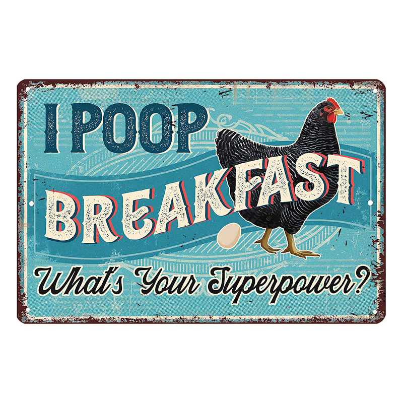 Трансграничен горещо продаван интересен знак за петел, ретро селска къща, петел, американски железен художник, домашен плакат, декорация на ресторант, живопис