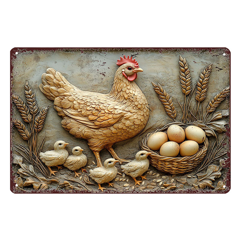 Трансграничен горещо продаван интересен знак за петел, ретро селска къща, петел, американски железен художник, домашен плакат, декорация на ресторант, живопис