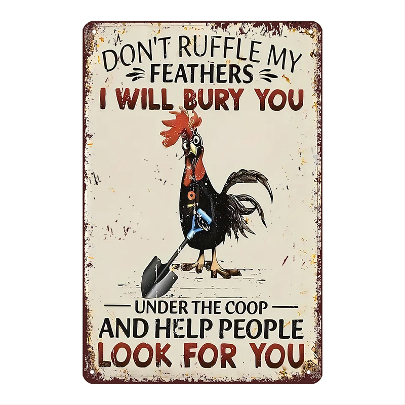 Трансграничен горещо продаван интересен знак за петел, ретро селска къща, петел, американски железен художник, домашен плакат, декорация на ресторант, живопис