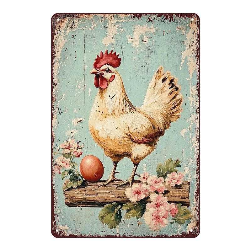 Трансграничен горещо продаван интересен знак за петел, ретро селска къща, петел, американски железен художник, домашен плакат, декорация на ресторант, живопис