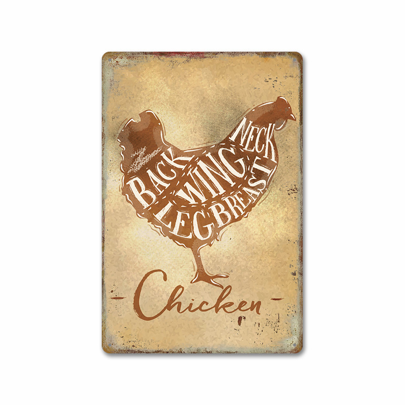 Трансграничен горещо продаван интересен знак за петел, ретро селска къща, петел, американски железен художник, домашен плакат, декорация на ресторант, живопис