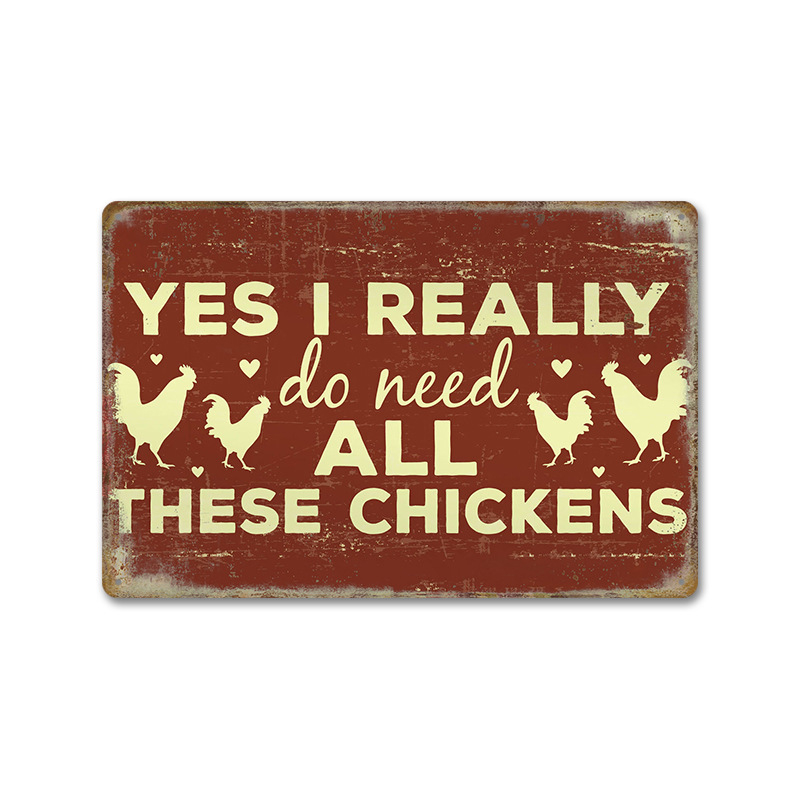 Трансграничен горещо продаван интересен знак за петел, ретро селска къща, петел, американски железен художник, домашен плакат, декорация на ресторант, живопис