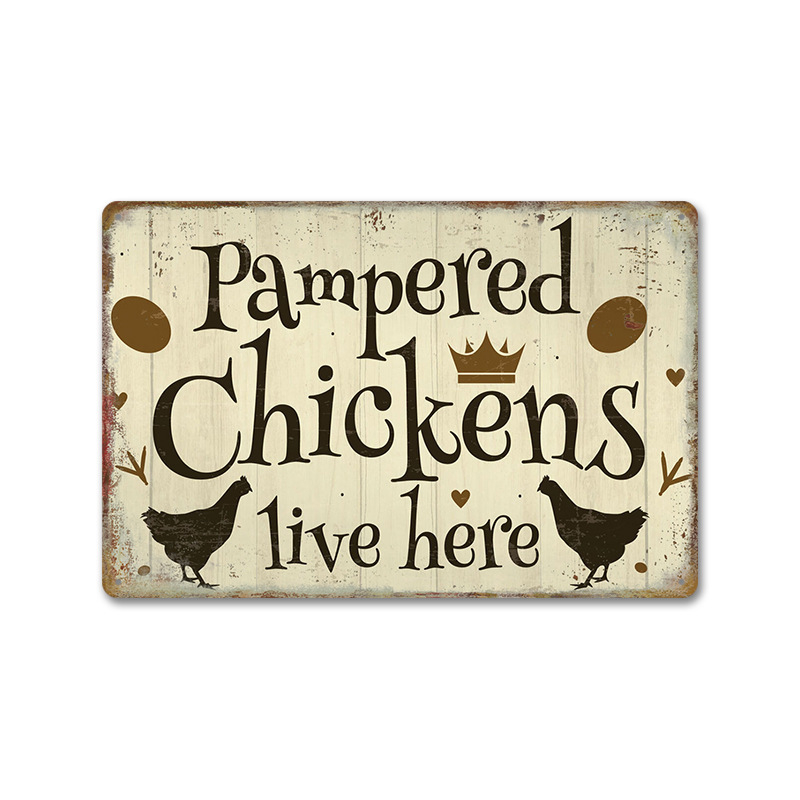 Трансграничен горещо продаван интересен знак за петел, ретро селска къща, петел, американски железен художник, домашен плакат, декорация на ресторант, живопис