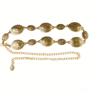 Modes retro metāla vidukļa ķēde sievietēm, augstas klases dekoratīvs aksesuārs svārkiem, daudzpusīga tauriņa vidukļa virve, etniskā stila Eiropas un Amerikas josta