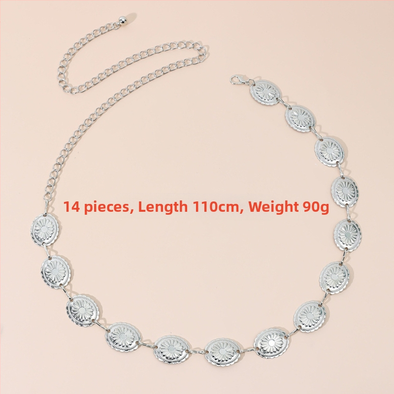 Modes retro metāla vidukļa ķēde sievietēm, augstas klases dekoratīvs aksesuārs svārkiem, daudzpusīga tauriņa vidukļa virve, etniskā stila Eiropas un Amerikas josta