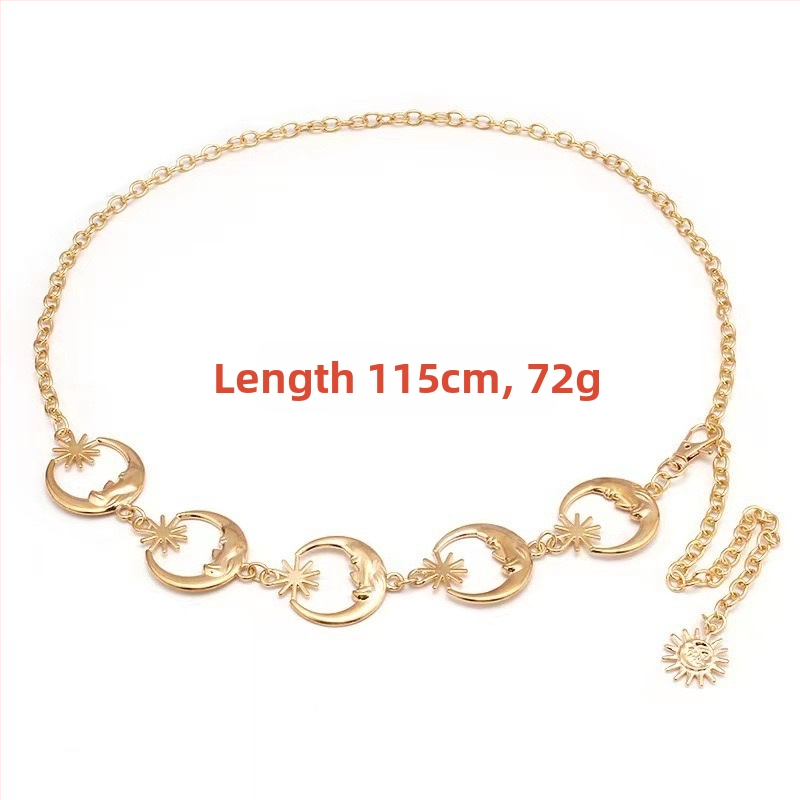 Μοντέρνα ρετρό μεταλλική αλυσίδα μέσης για γυναίκες, διακοσμητικό αξεσουάρ υψηλής ποιότητας για φούστες, ευέλικτο σχοινί μέσης πεταλούδας, ζώνη ευρωπαϊκής και αμερικανικής καταγωγής σε εθνικό στιλ