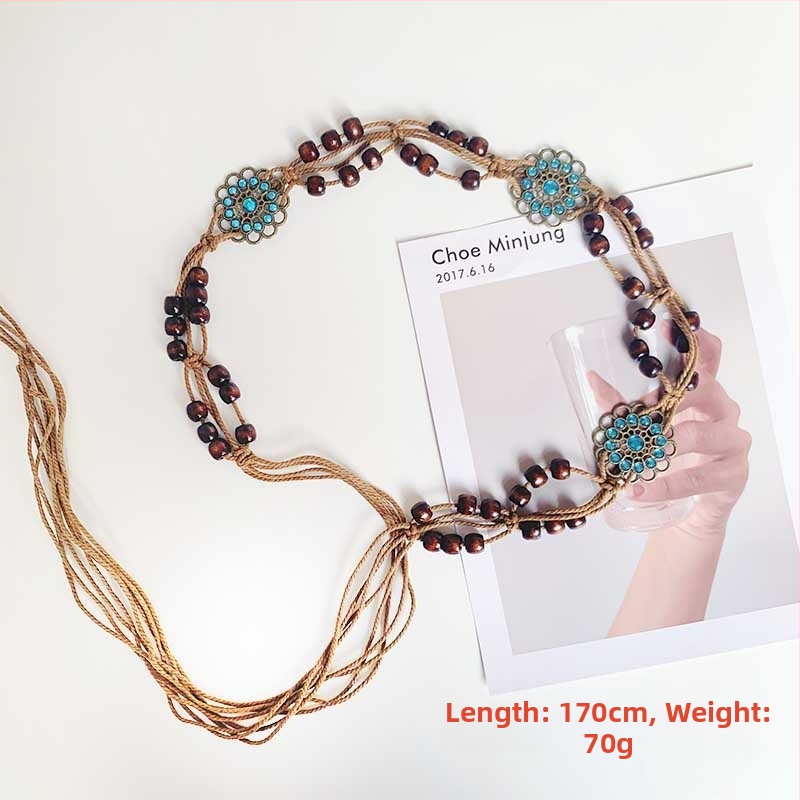 Modes retro metāla vidukļa ķēde sievietēm, augstas klases dekoratīvs aksesuārs svārkiem, daudzpusīga tauriņa vidukļa virve, etniskā stila Eiropas un Amerikas josta