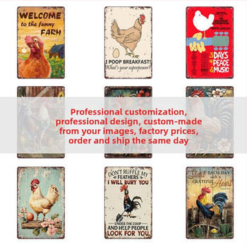 Трансграничен горещо продаван интересен знак за петел, ретро селска къща, петел, американски железен художник, домашен плакат, декорация на ресторант, живопис