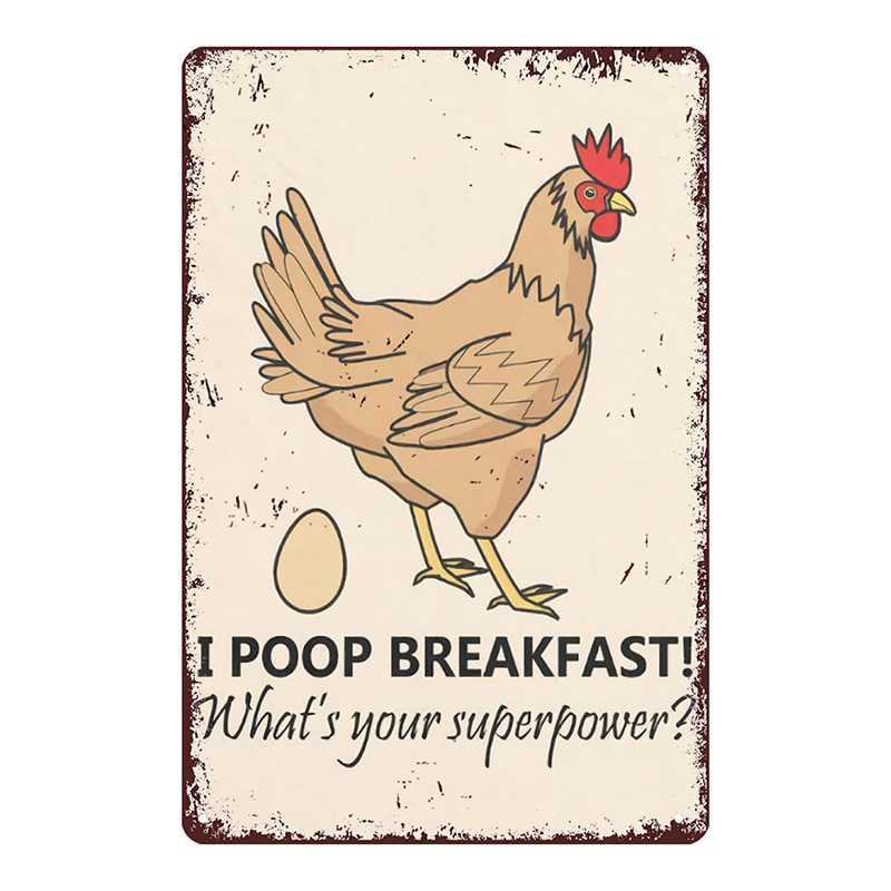 Трансграничен горещо продаван интересен знак за петел, ретро селска къща, петел, американски железен художник, домашен плакат, декорация на ресторант, живопис