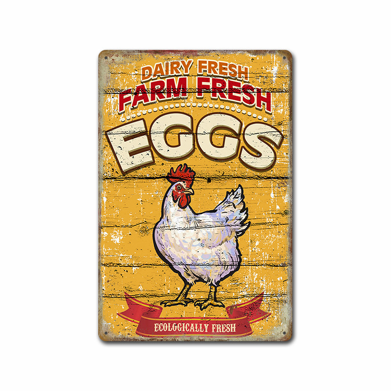 Трансграничен горещо продаван интересен знак за петел, ретро селска къща, петел, американски железен художник, домашен плакат, декорация на ресторант, живопис