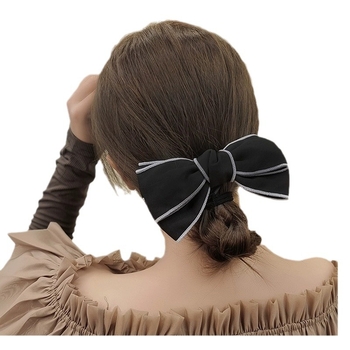 Masni hajtű új fekete szövet fejdísz rugós csat francia luxus fejcsat ékszer hajcsat