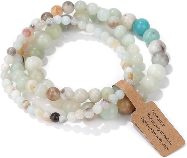 Užsienio prekyba, tarpvalstybinės Europos ir Amerikos natūralaus akmens viduramžių apyrankės, nišinės retro egzotiškos nacionalinio stiliaus apyrankės, elastinės apyrankės, 3 dalių rinkinys