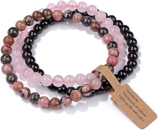 Užsienio prekyba, tarpvalstybinės Europos ir Amerikos natūralaus akmens viduramžių apyrankės, nišinės retro egzotiškos nacionalinio stiliaus apyrankės, elastinės apyrankės, 3 dalių rinkinys