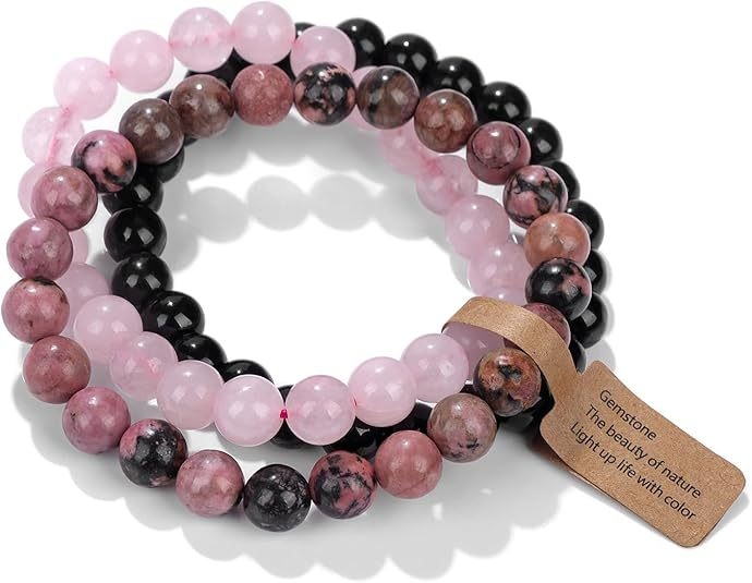 Užsienio prekyba, tarpvalstybinės Europos ir Amerikos natūralaus akmens viduramžių apyrankės, nišinės retro egzotiškos nacionalinio stiliaus apyrankės, elastinės apyrankės, 3 dalių rinkinys