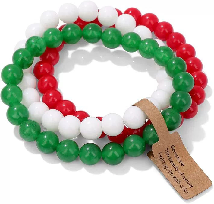 Užsienio prekyba, tarpvalstybinės Europos ir Amerikos natūralaus akmens viduramžių apyrankės, nišinės retro egzotiškos nacionalinio stiliaus apyrankės, elastinės apyrankės, 3 dalių rinkinys