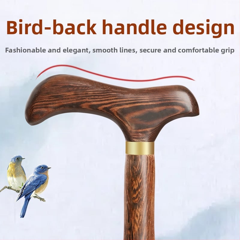 Патерици за възрастни хора, Неплъзгащи се, Леки, от масивна дървесина, Патерици против падане за възрастни хора, Специални четирикраки патерици с електрическо подпомагане за жени