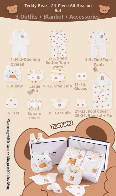 Dāvanu kaste mazulim Jaundzimušā apģērbs Ziemas kokvilnas apģērba komplekts Mazuļa dzimšanas tikšanās dāvana Jaundzimušā pilnmēness dāvana