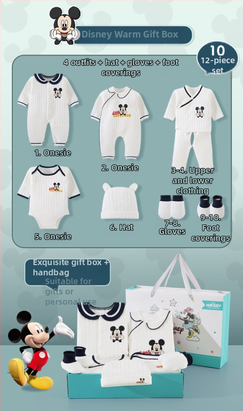 Dāvanu kaste mazulim Jaundzimušā apģērbs Ziemas kokvilnas apģērba komplekts Mazuļa dzimšanas tikšanās dāvana Jaundzimušā pilnmēness dāvana