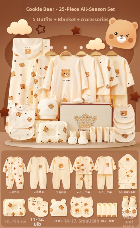 Dāvanu kaste mazulim Jaundzimušā apģērbs Ziemas kokvilnas apģērba komplekts Mazuļa dzimšanas tikšanās dāvana Jaundzimušā pilnmēness dāvana