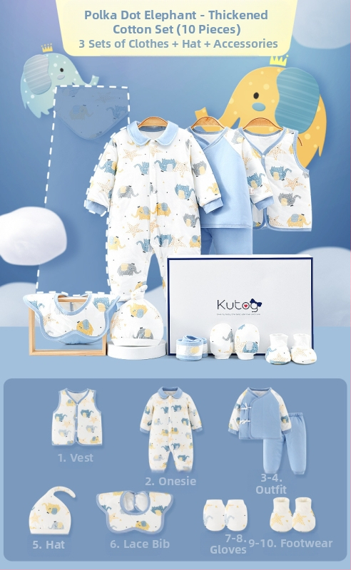 Dāvanu kaste mazulim Jaundzimušā apģērbs Ziemas kokvilnas apģērba komplekts Mazuļa dzimšanas tikšanās dāvana Jaundzimušā pilnmēness dāvana