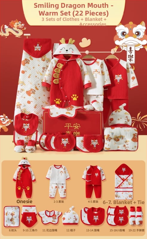 Dāvanu kaste mazulim Jaundzimušā apģērbs Ziemas kokvilnas apģērba komplekts Mazuļa dzimšanas tikšanās dāvana Jaundzimušā pilnmēness dāvana