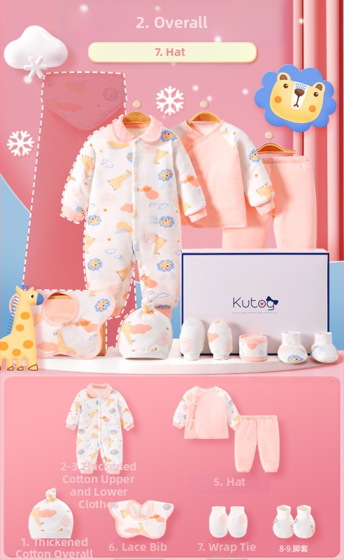 Dāvanu kaste mazulim Jaundzimušā apģērbs Ziemas kokvilnas apģērba komplekts Mazuļa dzimšanas tikšanās dāvana Jaundzimušā pilnmēness dāvana