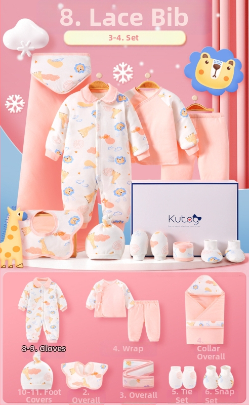 Dāvanu kaste mazulim Jaundzimušā apģērbs Ziemas kokvilnas apģērba komplekts Mazuļa dzimšanas tikšanās dāvana Jaundzimušā pilnmēness dāvana