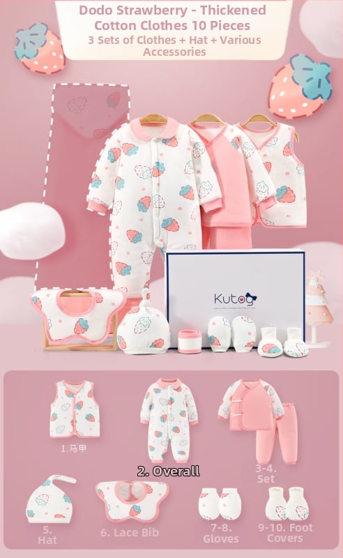 Dāvanu kaste mazulim Jaundzimušā apģērbs Ziemas kokvilnas apģērba komplekts Mazuļa dzimšanas tikšanās dāvana Jaundzimušā pilnmēness dāvana