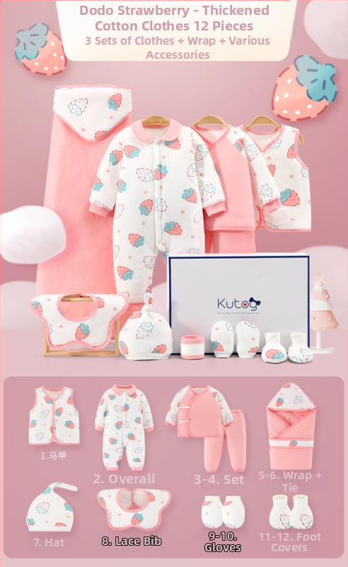 Dāvanu kaste mazulim Jaundzimušā apģērbs Ziemas kokvilnas apģērba komplekts Mazuļa dzimšanas tikšanās dāvana Jaundzimušā pilnmēness dāvana