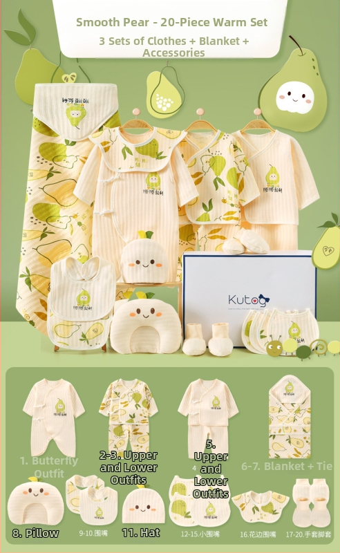 Dāvanu kaste mazulim Jaundzimušā apģērbs Ziemas kokvilnas apģērba komplekts Mazuļa dzimšanas tikšanās dāvana Jaundzimušā pilnmēness dāvana