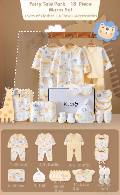 Dāvanu kaste mazulim Jaundzimušā apģērbs Ziemas kokvilnas apģērba komplekts Mazuļa dzimšanas tikšanās dāvana Jaundzimušā pilnmēness dāvana