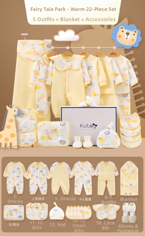 Dāvanu kaste mazulim Jaundzimušā apģērbs Ziemas kokvilnas apģērba komplekts Mazuļa dzimšanas tikšanās dāvana Jaundzimušā pilnmēness dāvana