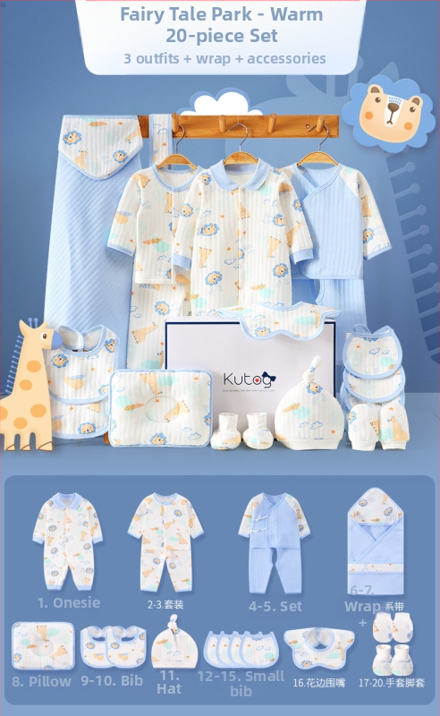 Dāvanu kaste mazulim Jaundzimušā apģērbs Ziemas kokvilnas apģērba komplekts Mazuļa dzimšanas tikšanās dāvana Jaundzimušā pilnmēness dāvana