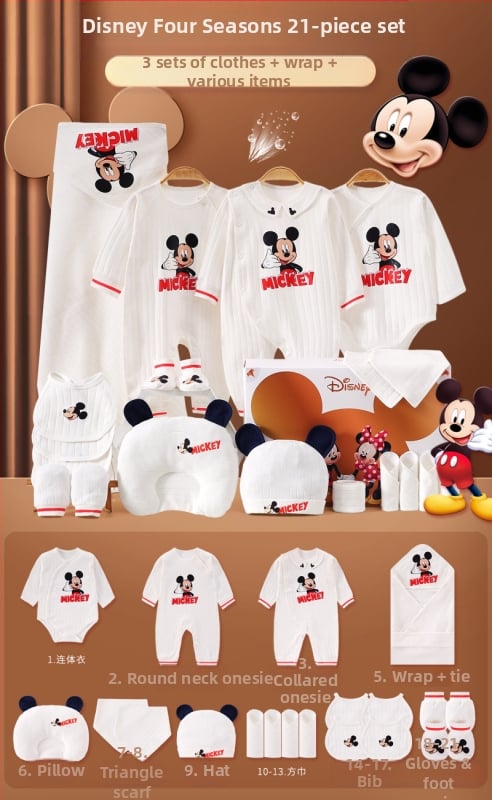 Dāvanu kaste mazulim Jaundzimušā apģērbs Ziemas kokvilnas apģērba komplekts Mazuļa dzimšanas tikšanās dāvana Jaundzimušā pilnmēness dāvana